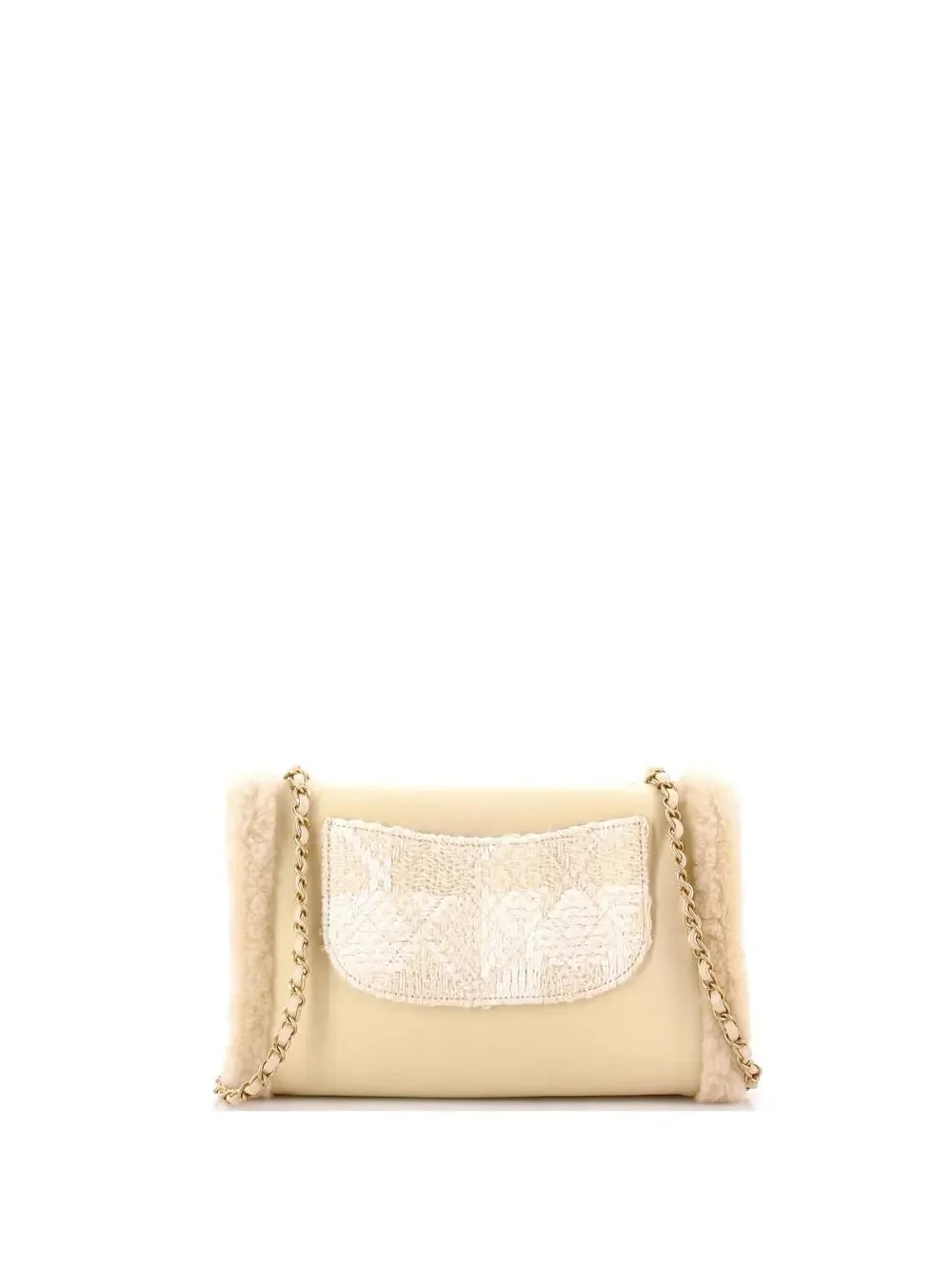 Chanel Cc Muff Flap Bag Quilted Tweed #270702C38B